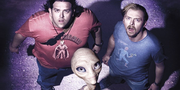 Simon Pegg, Nick Frost, Seth Rogen in PAUL