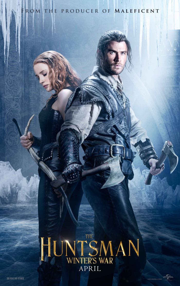 The Huntsman movie poster Chris Hemsworth Jessica Chastain