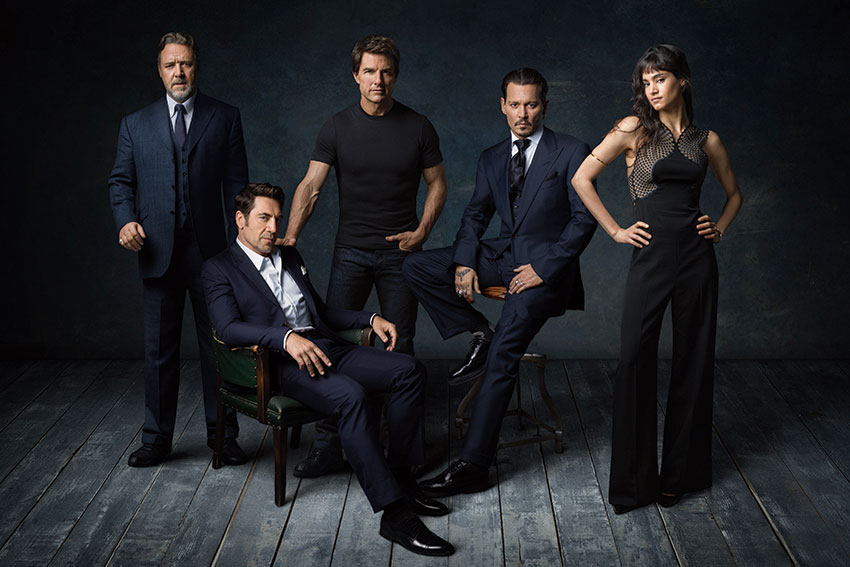 Dark Universe Tom Cruise Russell Crowe Johnny Depp Javier Bardem Sofia Boutella