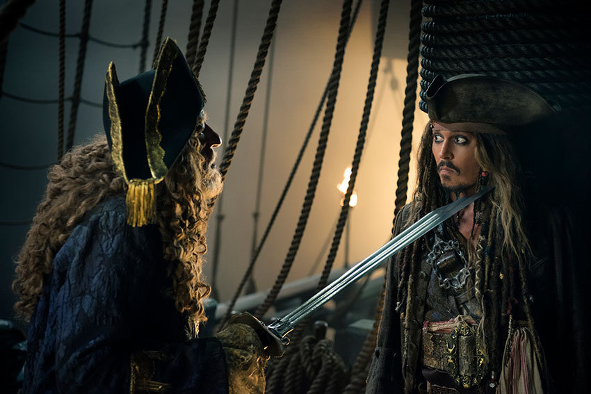 Dead Men Tell No Tales Johnny Depp Geoffrey Rush