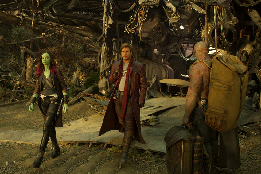 Zoe Saldana, Chris Pratt, Dave Bautista Guardians of the Galaxy
