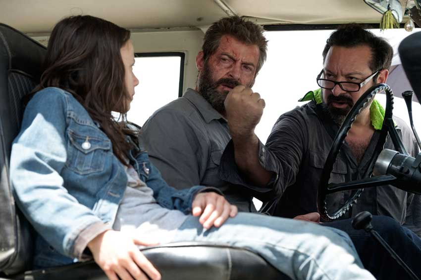 Logan Hugh Jackman James Mangold on set