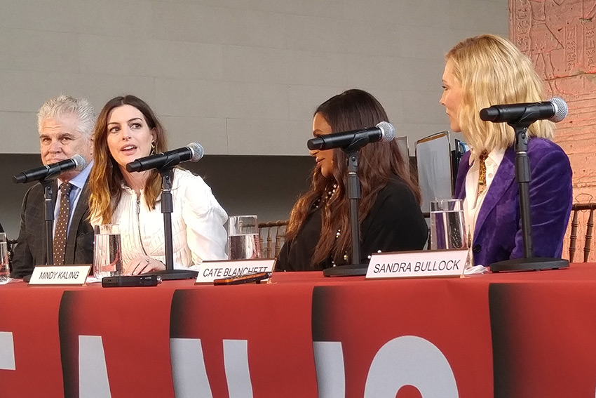 Oceans 8 movie Anne Hathaway Cate Blanchett Mindy Kaling NYC