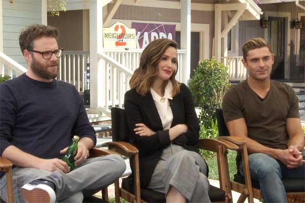 Seth Rogen Rose Byrne Zac Efron Neighbors 2 interview