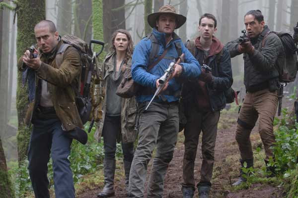 Kirk Acevedo, Keri Russell, Jason Clarke, Kodi Smit-McPhee and Enrique Murciano in DAWN OF THE PLANET OF THE APES