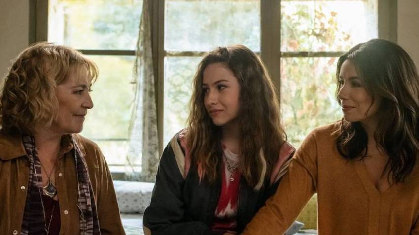 Eva Longoria and Carmen Maura in Land of Women in the Apple TV+