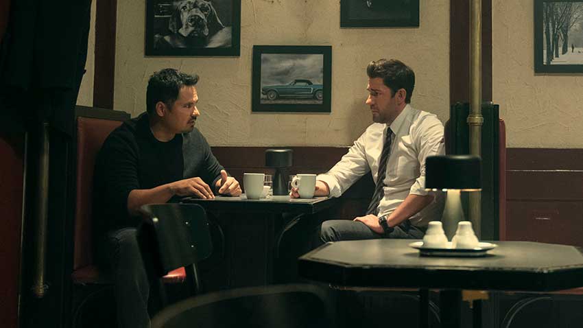 Michael Pena and John Krasinski in Jack Ryan Prime Video season 4