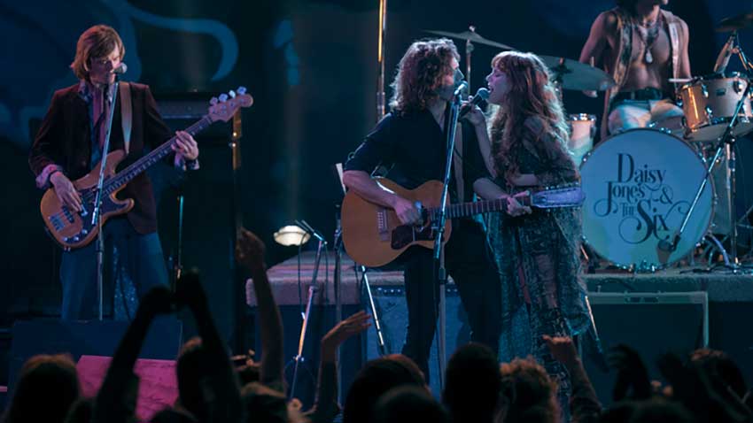 Sam Clafin and Riley Keough star in the Daisy Jones and the Six prime video series