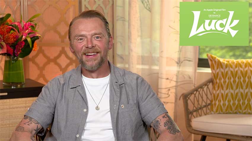 Simon Pegg interview luck movie apple tv plus