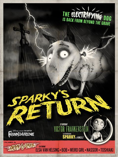 Frankenweenie dog Sparky movie poster