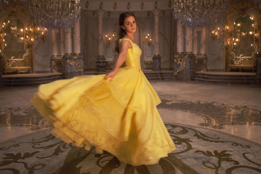 Beauty And The Beast Emma Watson as Belle in yellow dress