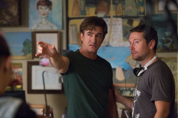 Insidious Chapter 3 Leigh Whannell and Dermot Mulroney on set