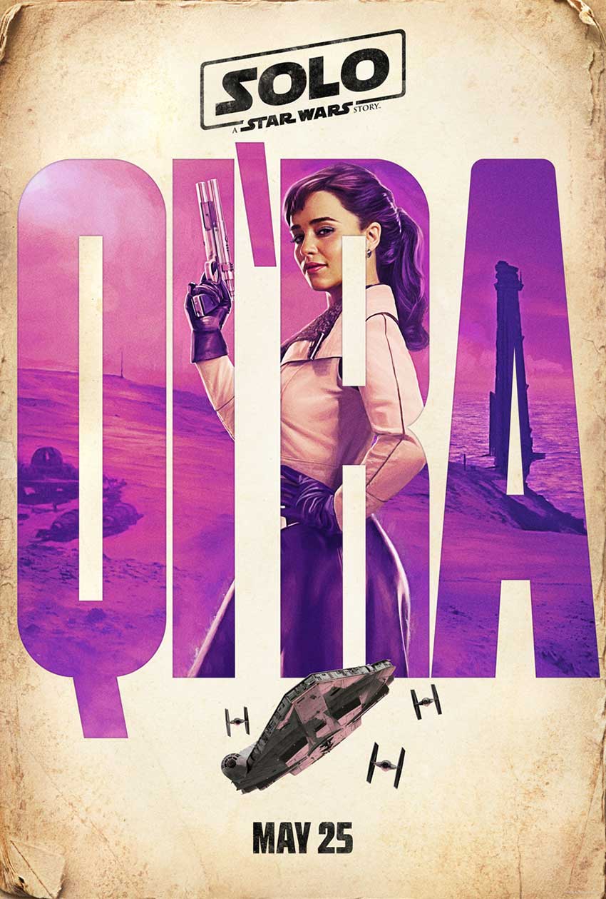Solo Star Wars Story Posters QIra Emily Clarke