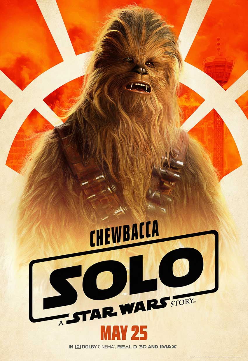 Solo Chewbacca Star Wars movie poster