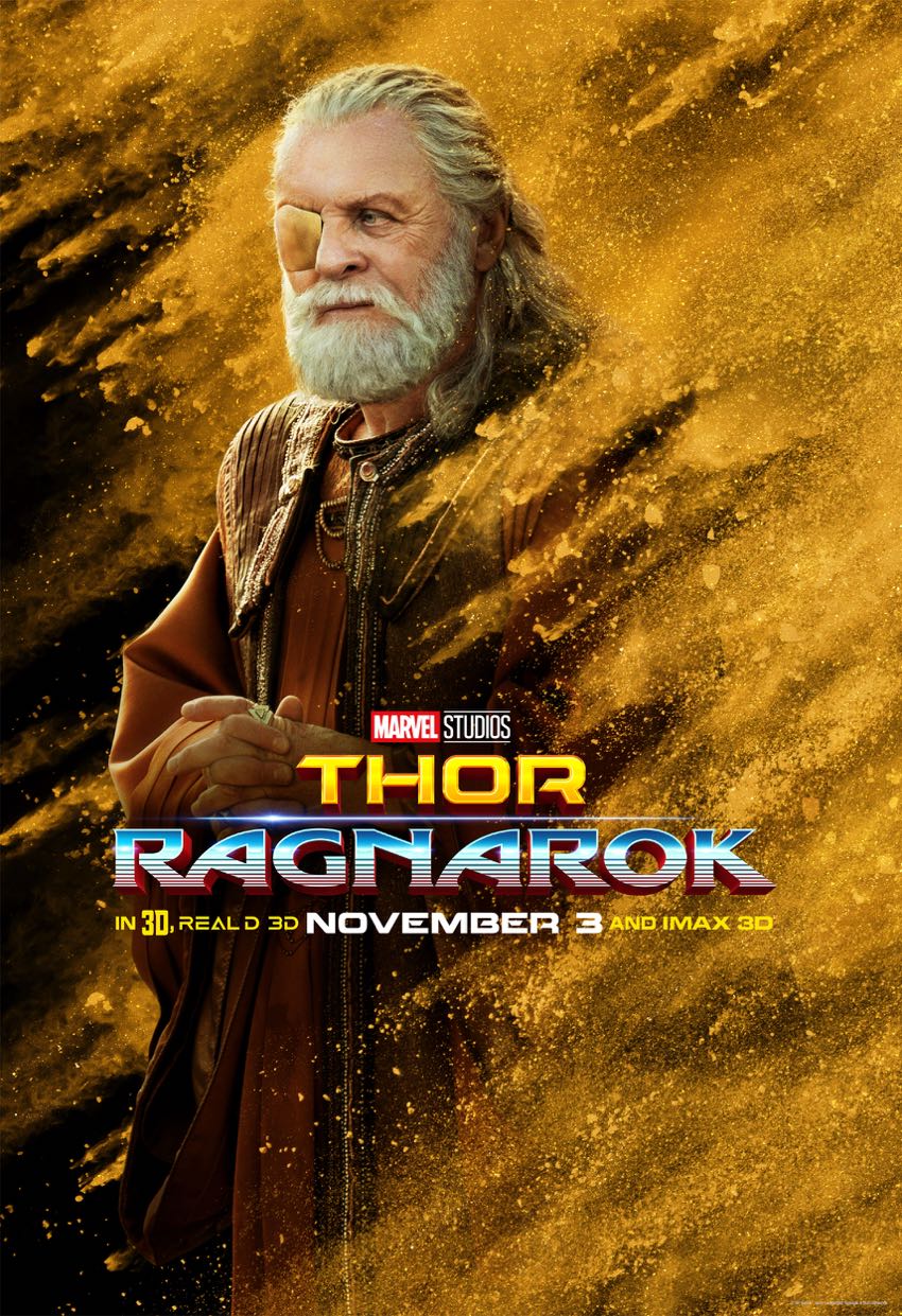 Thor Ragnarok Character Posters Anthony Hopkins Odin