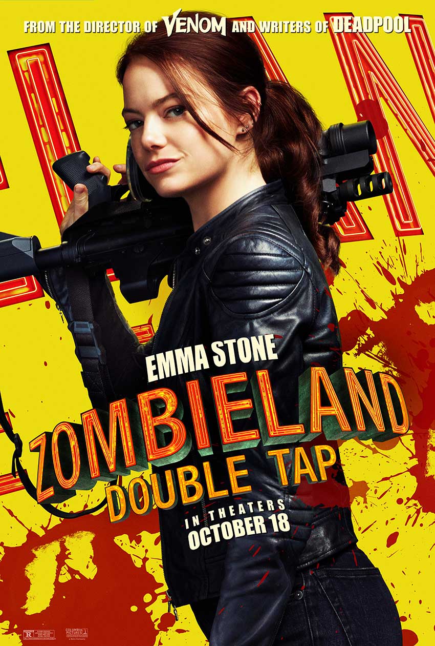 Zombieland Double Tap Emma Stone movie poster