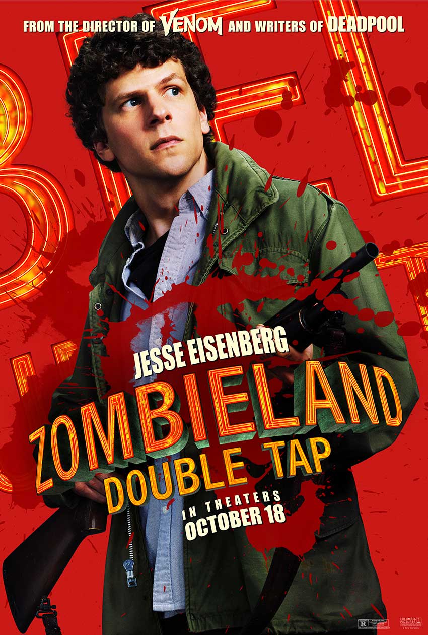 Zombieland Double Tap Jesse Eisenberg movie poster