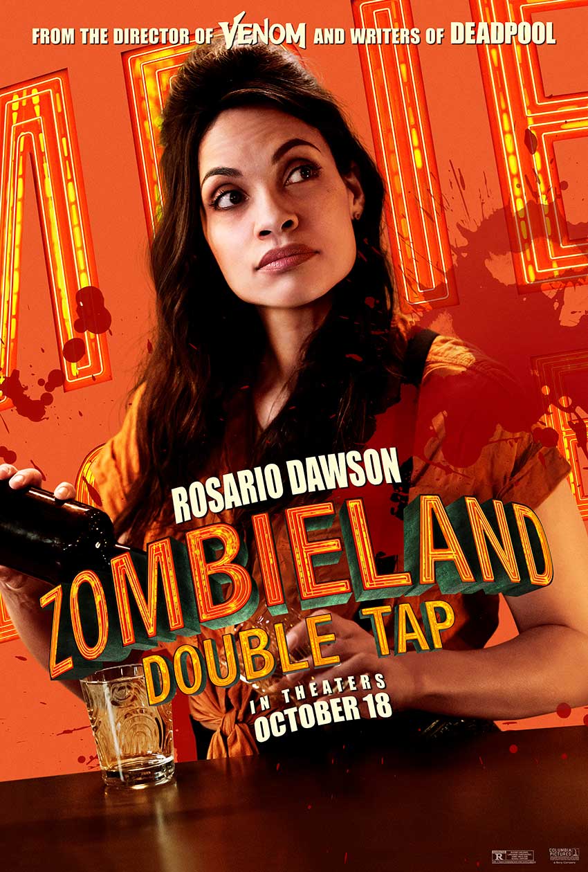 Zombieland Double Tap Rosario Dawson movie poster