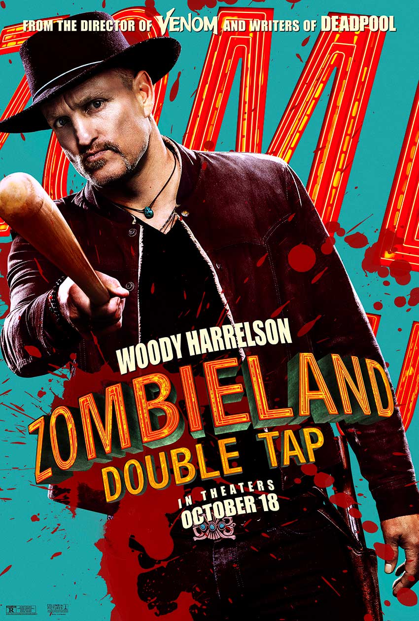 Zombieland Double Tap Woody Harrelson movie poster