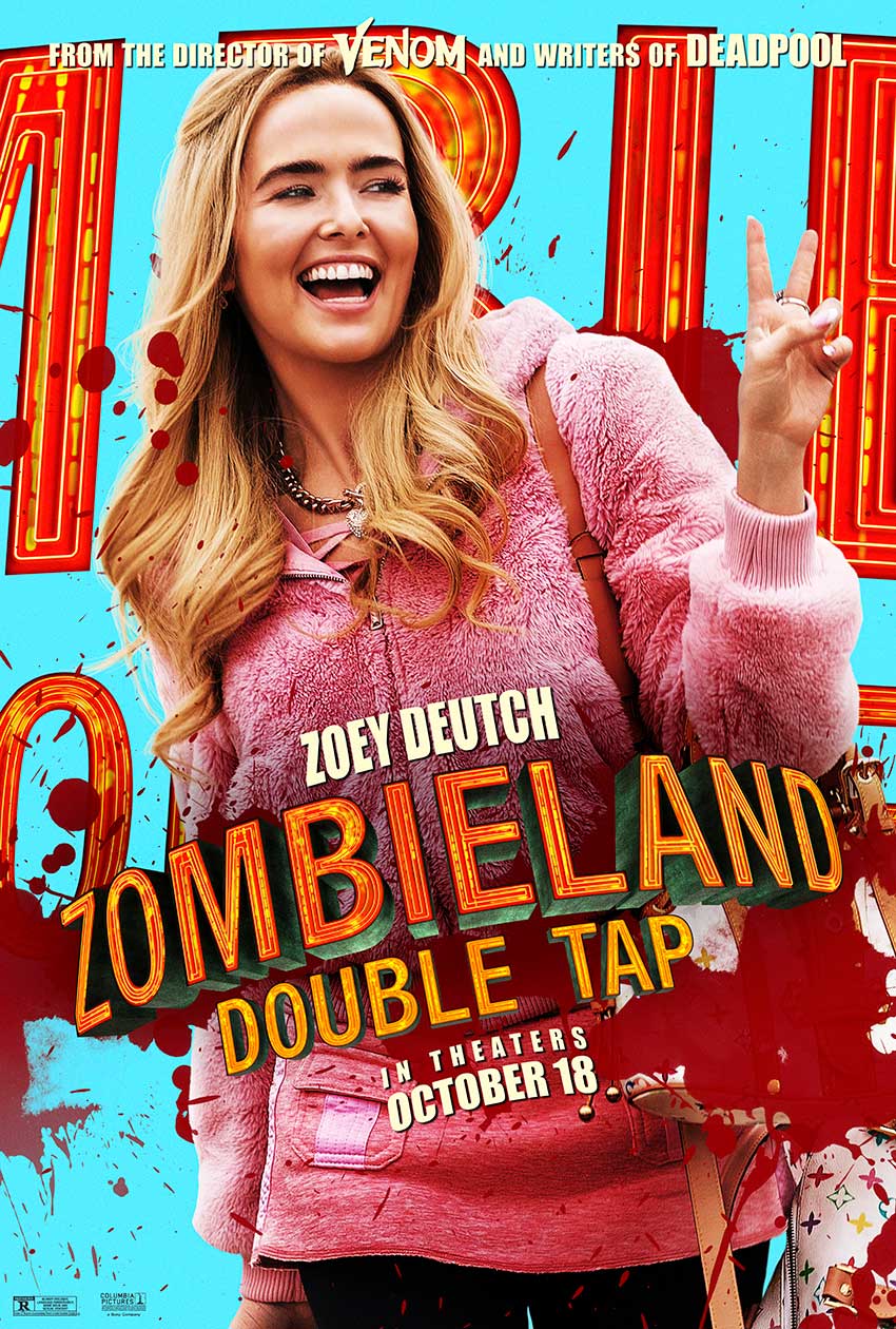 Zombieland Double Tap movie poster Zoey Deutch
