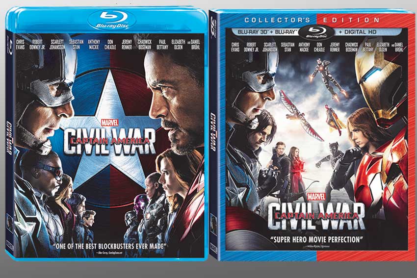 Captain America Civil War Blu ray DVD