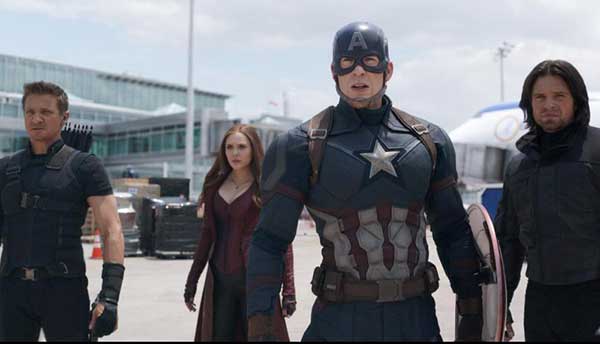 Captain America Civil War Chris Evans Jeremy Renner Sebastian Stan