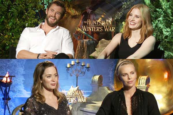 Chris Hemsworth Jessica Chastain Emily Blunt Charlize Theron The Huntsman Winters War 600