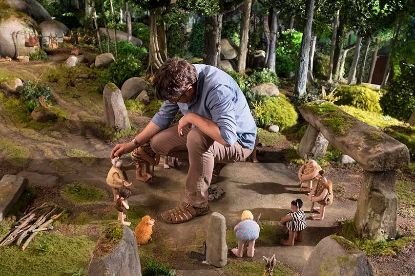 Early Man on set stop motion