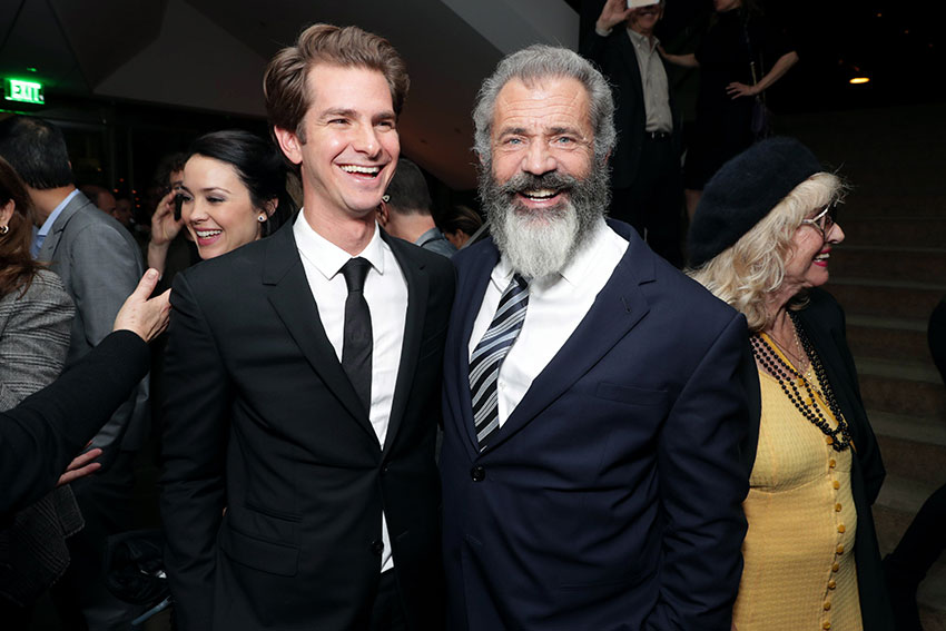 Hacksaw Ridge Premiere Mel Gibson Andrew Garfield