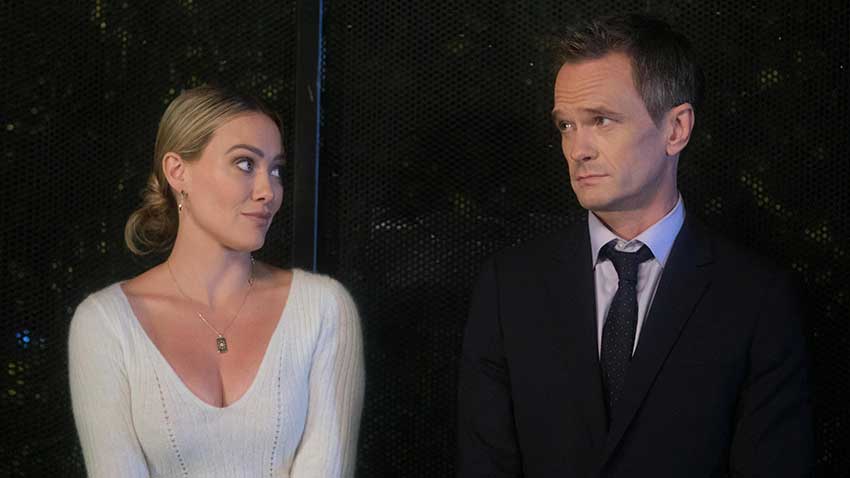 Hilary Duff and Neil Patrick Harris sneak peek photo in How I Met Your Father still