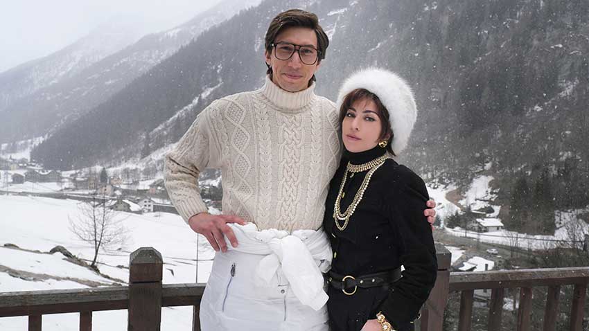 Adam Driver and Lady Gaga in HOUSE OF GUCCI