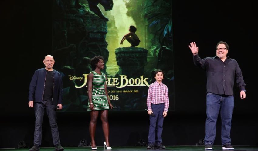 Jungle Book's Ben Kingsley, Neel Sethi, Lupita Nyong'o, Jon Favreau at D23