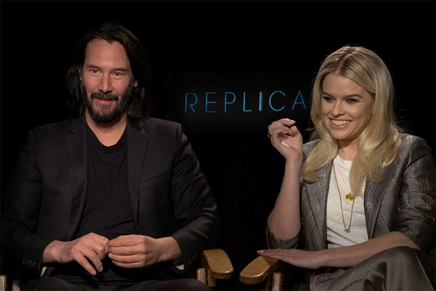 Keanu Reeves Alice Eve Interview Replicas movie