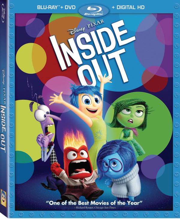 Pixar Inside Out Bluray DVD