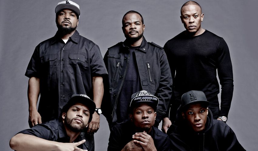 Straight Outta Compton movie interview wtih Ice Cube, F. Gary Gray, DJ Yella and Cast