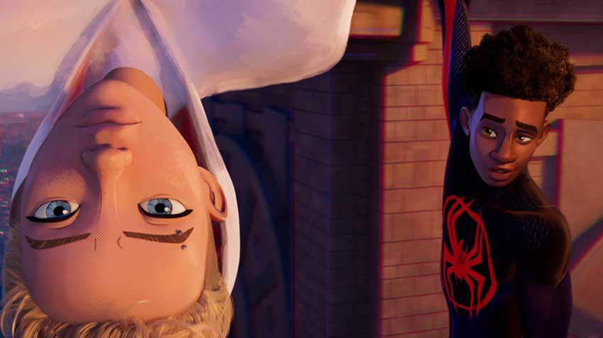 Miles Morales and Gwen Stacy in Spider-Man: Across the Spider-Verse