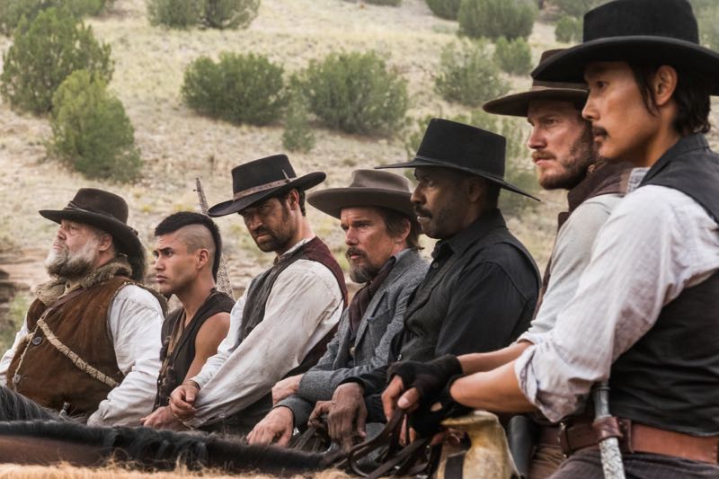 The Magnificent Seven Denzel Washington Chris Pratt Ethan Hawke Byung-h un Lee