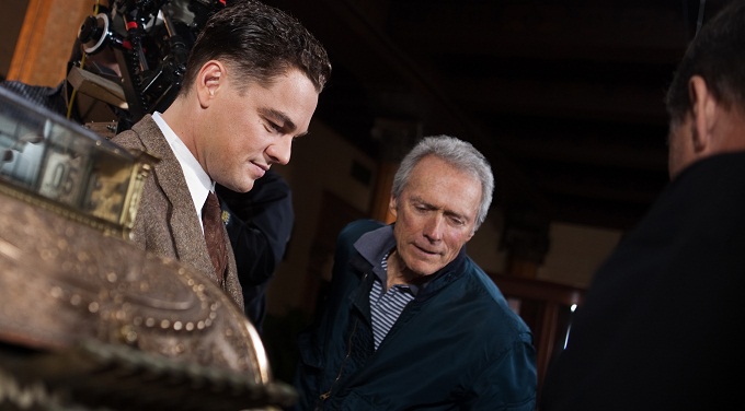 Clint Eastwood and Leonardo DiCaprio on J. Edgar set image