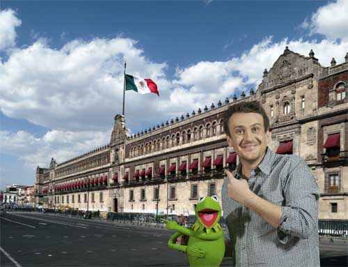 Kermit The Frog and Jason Segel Visit Mexico