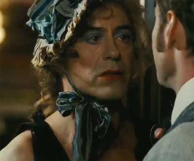 Robert Downey Jr in drag for SHERLOCK HOLMES 2