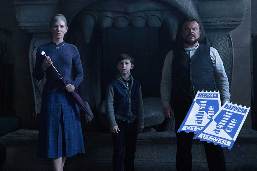 the house with a clock in its walls JackBlack CateBlanchett