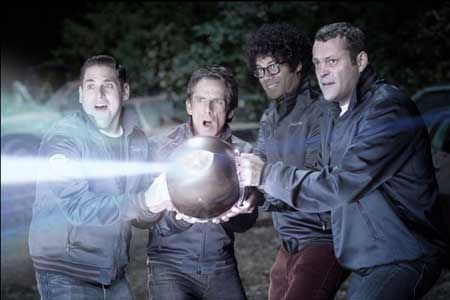 Jonah Hill, Ben Stiller, Richard Ayoade, and Vince Vaughn in THE WATCH