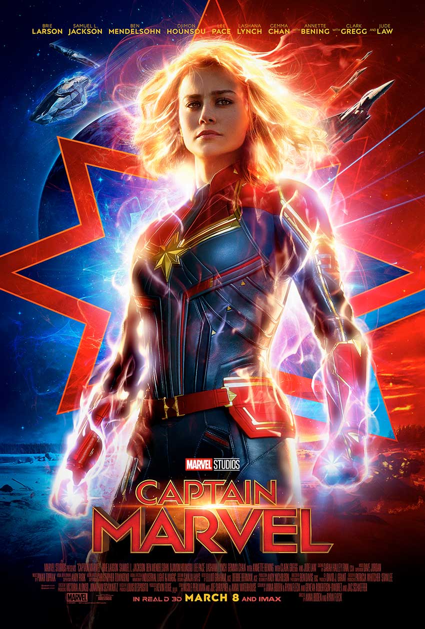 Captain Marvel Brie Larson movie poster
