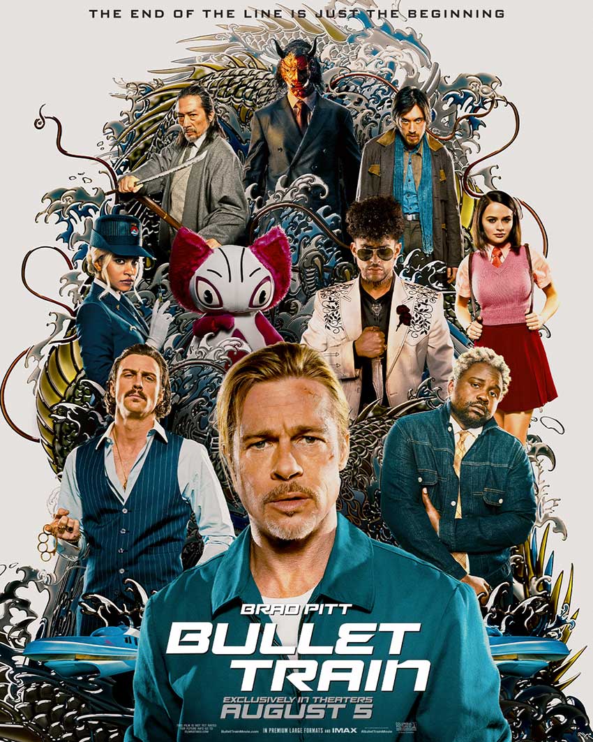 bullet train movie poster brad pitt