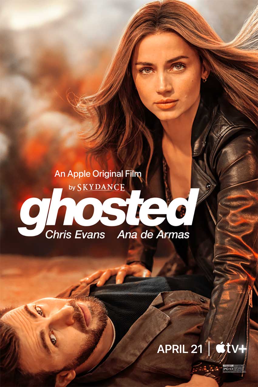 Chris Evans and Ana de Armas in Ghosted movie for Apple tv Plus