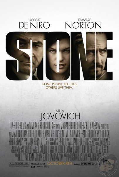 Stone movie poster - Robert DeNiro, Milla Jovovich