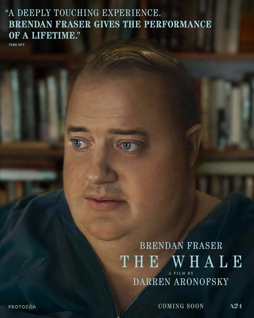 the whale movie brendan fraser poster