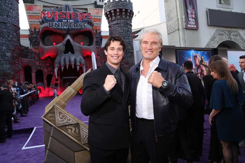 Masters of the Universe actor Nicholas Galitzine and Dolph Lundgren